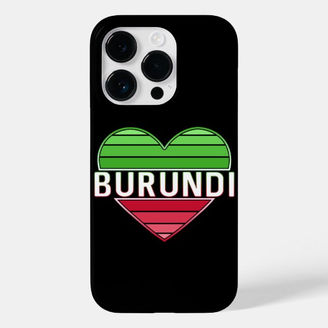 I Love Burundi, Burundian Heart Case-Mate iPhone Case (Back)