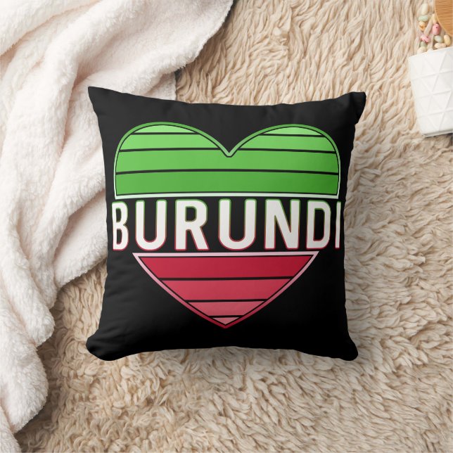 I Love Burundi, Burundian Heart Cushion (Blanket)