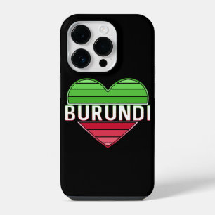 I Love Burundi, Burundian Heart iPhone 14 Pro Case