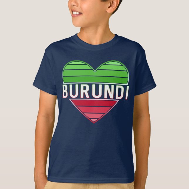 I Love Burundi, Burundian Heart T-Shirt (Front)