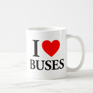 I Love Buses Coffee Mug