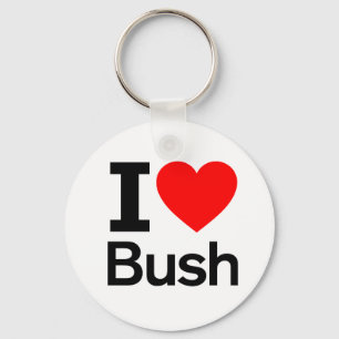 I Love Bush Key Ring