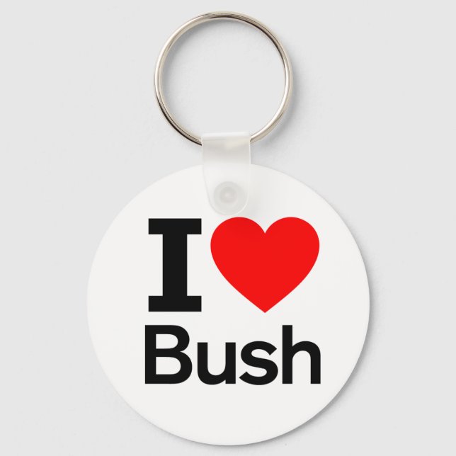 I Love Bush Key Ring (Front)