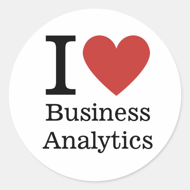 I ❤️ Love Business Analytics STICKER (Front)