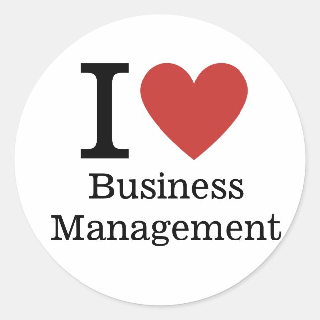 I ❤️ Love Business Management STICKER (Front)