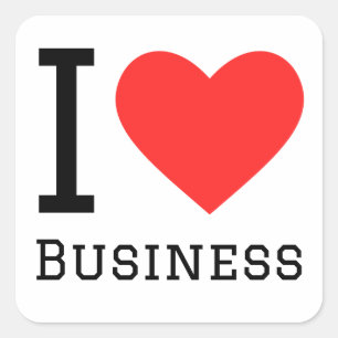 I love business square Stickers