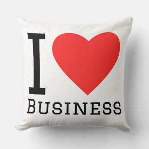 I love business square Stickers Cushion