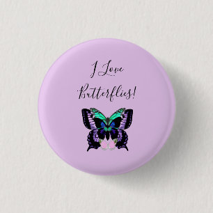 I Love Butterflies! 3 Cm Round Badge