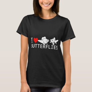 I Love Butterfly Telescope Eye Goldfish Fancy Gold T-Shirt