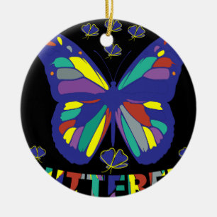 i-love-butterfly-typography-quotes-vintage ceramic tree decoration