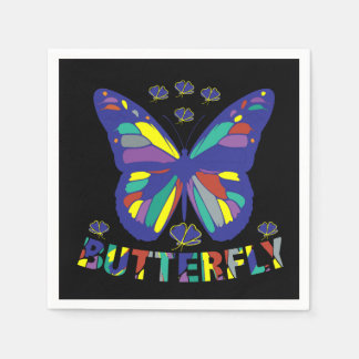 i-love-butterfly-typography-quotes-vintage napkin