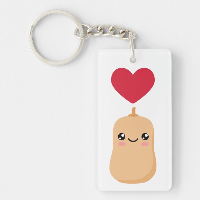 I love Butternut Squash Key Ring (Front)