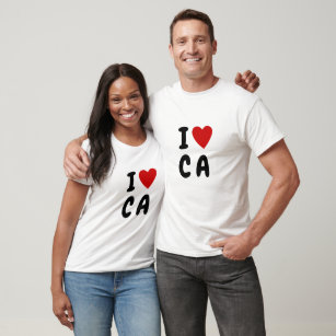 I love C A   custom text heart CA California T-Shirt