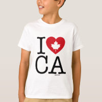 I Love CA | I Love Canada Custom Kid's T-Shirt