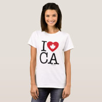 I Love CA | I Love Canada Custom Women's T-Shirt