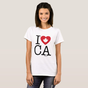I Love CA   I Love Canada Custom Women's T-Shirt
