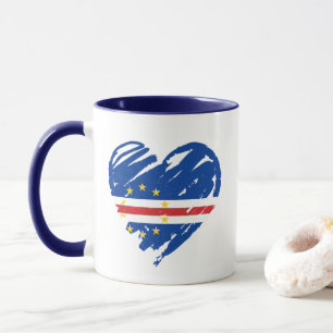 I Love Cabo Verde - Cabo Verdean Flag Heart Mug