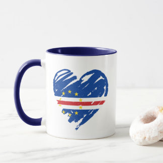I Love Cabo Verde - Cabo Verdean Flag Heart Mug
