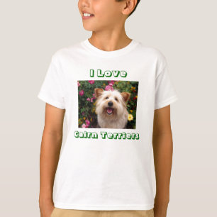 I Love Cairn Terrier Puppy Dogs Kids Tee Shirt