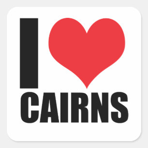 I love Cairns Square Sticker