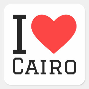 I love Cairo  Square Sticker