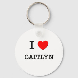 I Love Caitlyn Key Ring