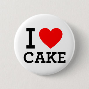 I Love Cake 6 Cm Round Badge
