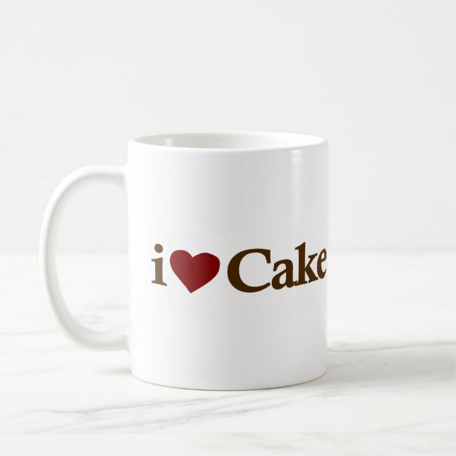 I Love Cake Coffee Mug (Left)