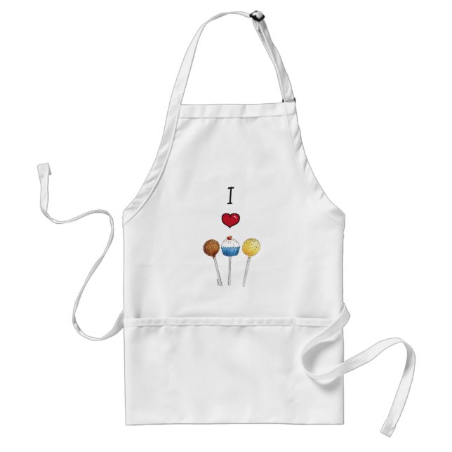 I love cake pops standard apron (Front)