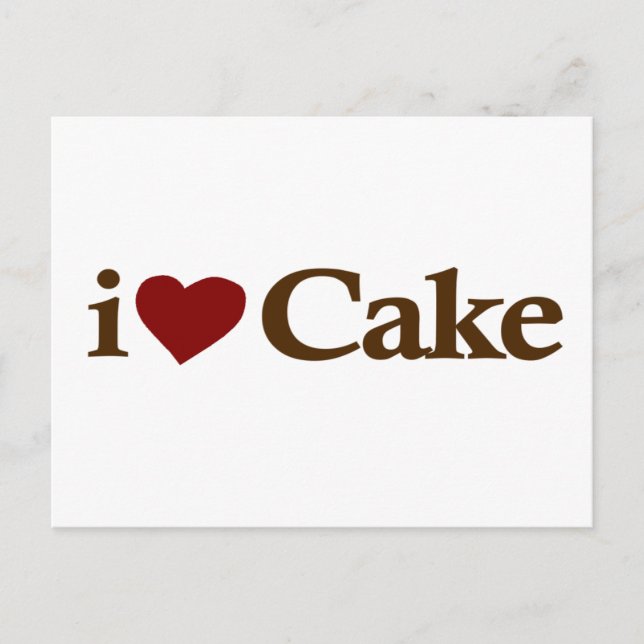 I Love Cake Postcard (Front)