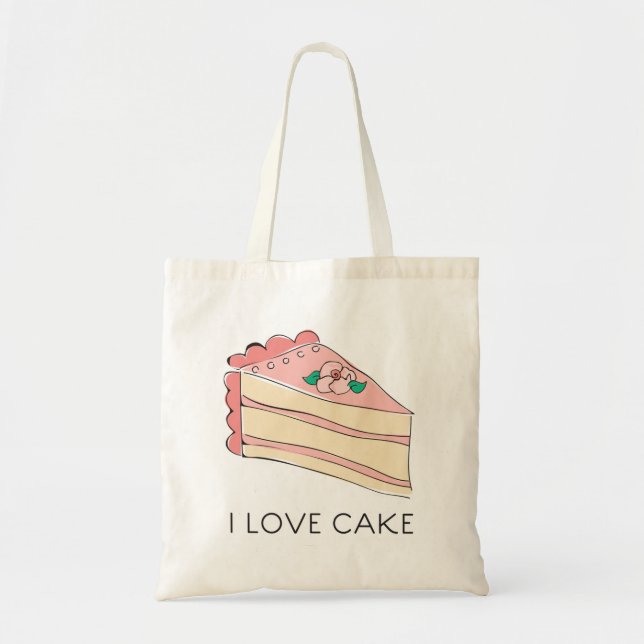 I Love Cake Tote Bag (Front)