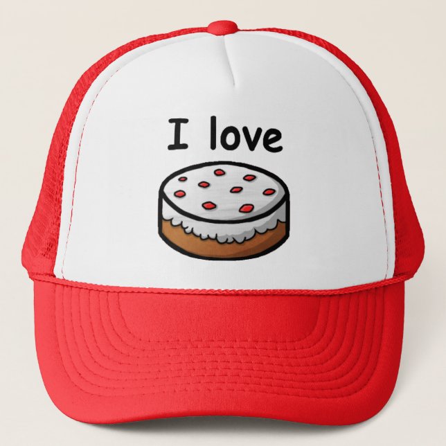 I Love Cake Trucker Hat (Front)