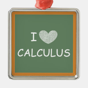 I Love Calculus Metal Tree Decoration