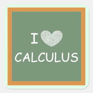 I Love Calculus Square Sticker
