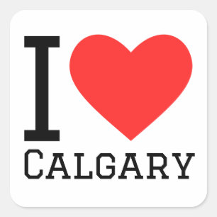 I love Calgary  Square Sticker