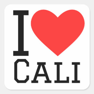 I love cali square sticker