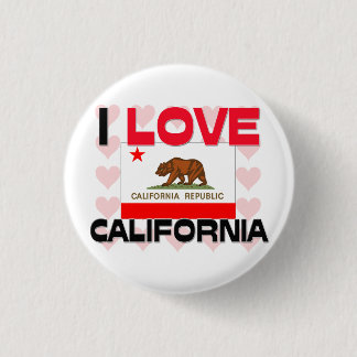 I Love California 3 Cm Round Badge