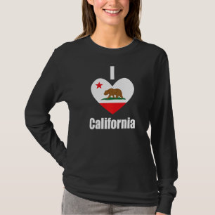 I Love California Bear Heart State Flag T-Shirt