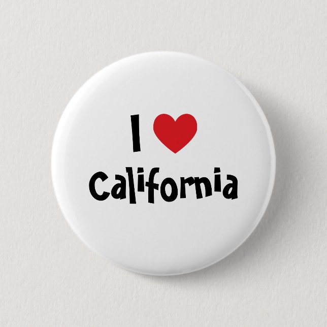 I Love California Button (Front)