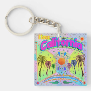 I LOVE California Calm Desire Keychain