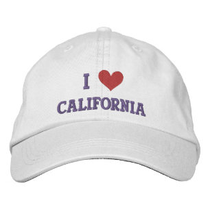 "I LOVE CALIFORNIA" EMBROIDERED HAT