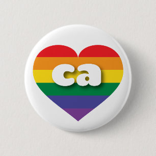 I love California Gay Pride 6 Cm Round Badge