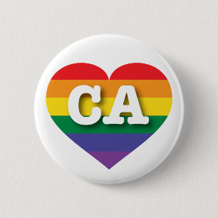 I love California Gay Pride 6 Cm Round Badge