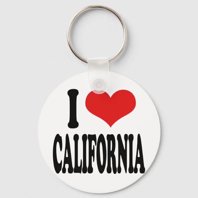 I Love California Key Ring (Front)