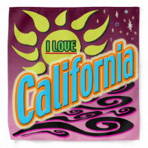 "I LOVE California" Night Sunshine Bandanna