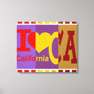I love California - Pop art 2 Canvas Print