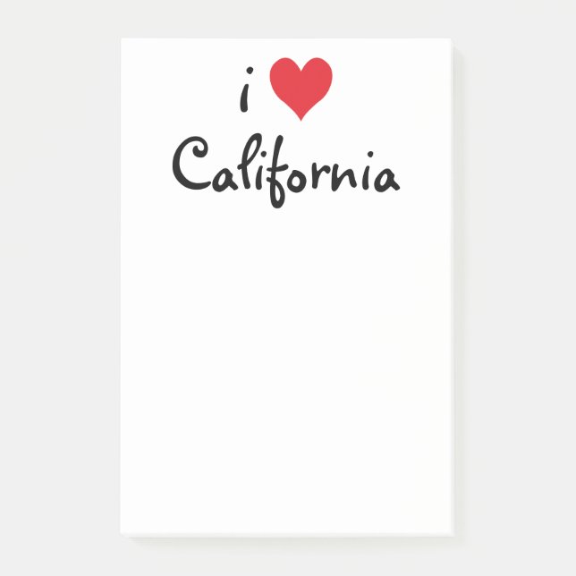 I Love California Post-it Notes (Front)