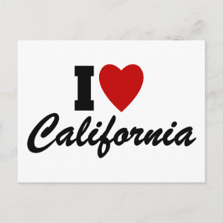 I Love California Postcard