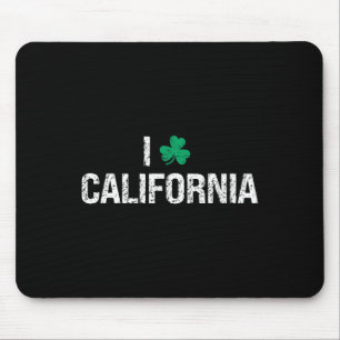 I Love California Shamrock Clover St. Patrick's Da Mouse Mat