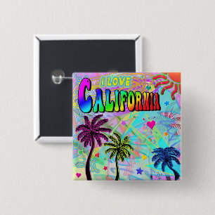 I LOVE California Vivid Romance Button